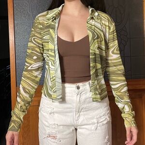 GARAGE SEE THROUGH BLOUSE